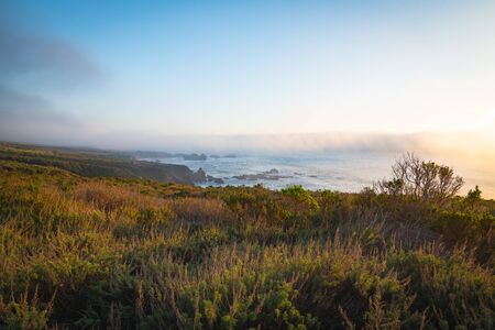 Pacific Valley in Los Padres National Forest. Monterey County, Pacific Coast, Californiaの写真素材