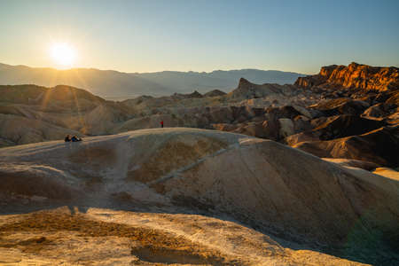 Death Valley, California/USA - October 30, 2019  Zabriskie Point, Death Valley National Park, California. One of the best spots in Death Valley to see a sunsetのeditorial素材