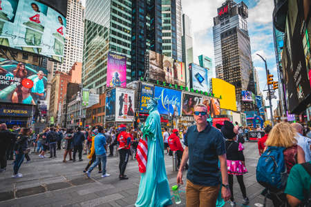 New York City, USA -May 24, 2019   Times Square, an Iconic Street of New York City. Architecture,...