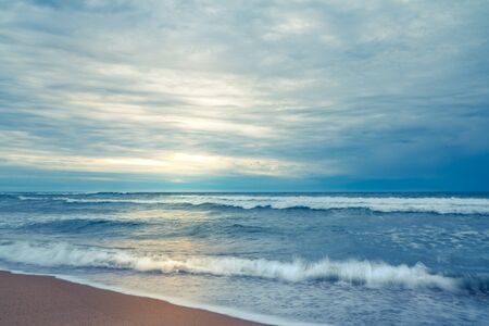 Abstract seascape background. Tropical beach sunsetの写真素材