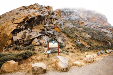 Welcome to Morro Bay State park, a state park on the Morro Bay lagoon, central California Coastの写真素材