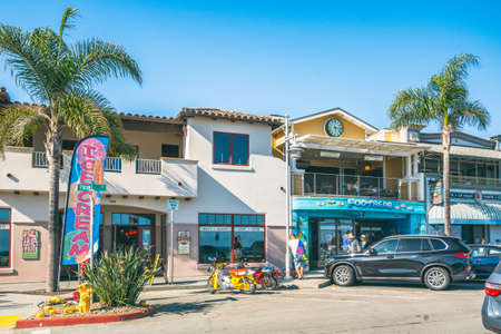 Avila Beach, California/USA - July 2, 2020  Avila Beach, a small cozy beach town, located on the...