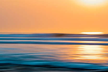 Abstract seascape with blur panning motion. Scenicseascape, sunset over seaの写真素材