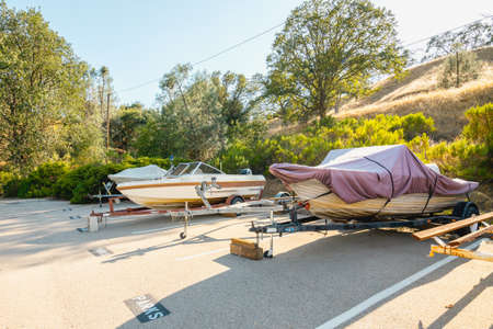Boat parking close to the lake