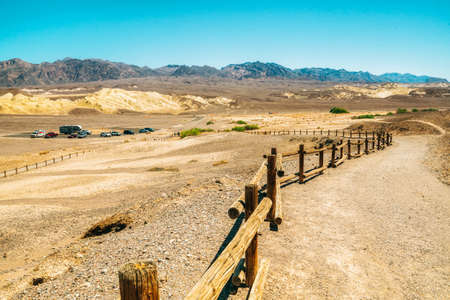 Death Valley, CA, USA - April 15, 2021 Harmony Borax Works in Death Valley National Park, California. Historical area, famous touristic attractionのeditorial素材