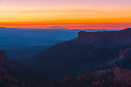 One hour before sunrise. Bryce canyon, Utahの写真素材