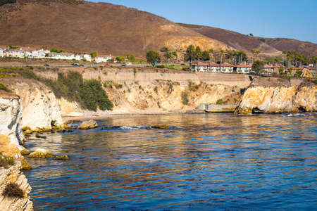 Pismo Beach cliffs and ocean view. Pismo Beach, a vintage coastal city in San Luis Obispo County, California Central Coastの写真素材