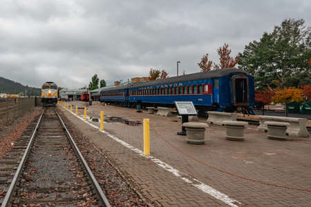 Williams, Arizona, USA - September 27, 2021 Historic Grand Canyon Railway, best way to visit  Grand Canyon from Williams, Arizona.のeditorial素材