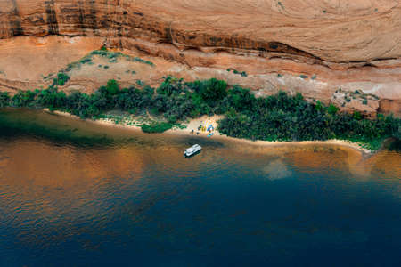 Glen Canyon and Colorado River, Glen Canyon Overlook pointの写真素材