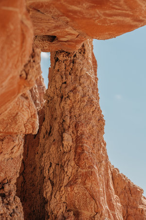 Grand Staircase-Escalante national monumen, Utah. Toadstools, an amazing balanced rock formations which look like mushrooms. Hiking in desert, enchanting wilderness areaの写真素材