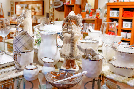 Christmas dining table decoration. Interior, design, Christmas dinner feast contestの写真素材