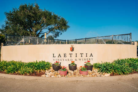 San Luis Obispo County, California, USA - February 21, 2022. Laetitia Vineyard and Winery in San Luis Obispo County, California Central Coastのeditorial素材