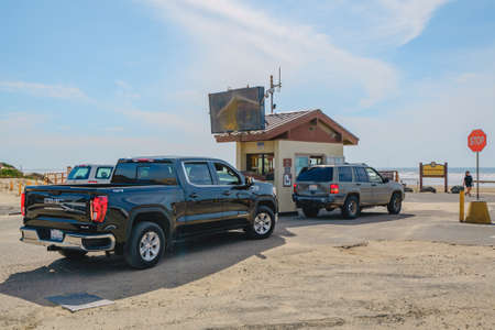 Oceano, California, USA - February 27,  2022. Oceano Dunes State Vehicular Recreation Area, a...