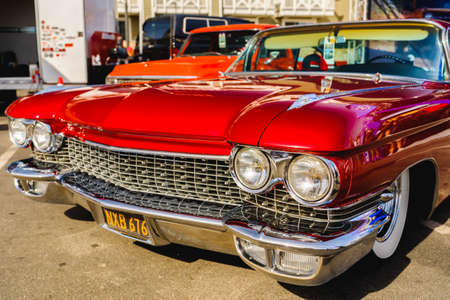 Pismo Beach, California, USA - June 3, 2022. The Classic at Pismo Beach, one of the largest classic car and street road shows on the West Coast. Pismo Beach Pier plaza, Californiaのeditorial素材