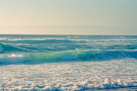 Seascape. Turquoise colored sea, and clear blue sky, copy space for the text, Summer, vacations conceptの写真素材