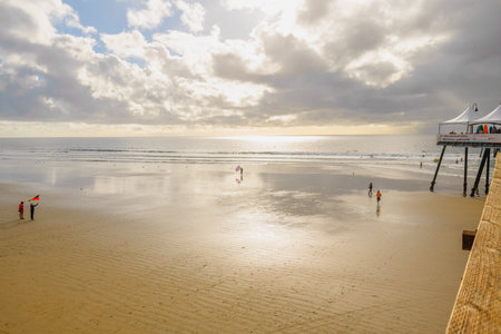 Pismo Beach, California - December 6, 2022.  Pismo beach during ISA World Para Surfing Championshipのeditorial素材