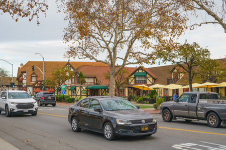 Solvang, California, USA - December 8, 2022  Solvang, city in Southern California's Santa Ynez Valley has known for its traditional Danish style architectureのeditorial素材