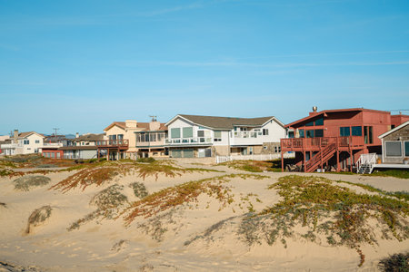 Houses that are set amid coastal sand dunes. Beautiful houses with ocean views in a small beach town...
