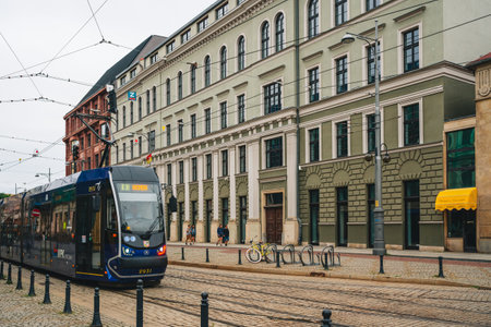 Wroclaw, Poland. Historical center of the old city. Historic landmarks, street view, architecture, city life. Wroclaw, Poland - August 21, 2022のeditorial素材