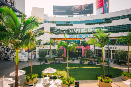 Hollywood, California, USA - April 26, 2023. Ovation, Hollywood Boulevard is the best shopping, dining, entertainment center in the heart of Hollywood, just steps from the stars.のeditorial素材