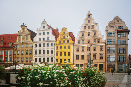 Wroclaw, Poland. Historical center of the old city. Historic landmarks, street view, architecture,...