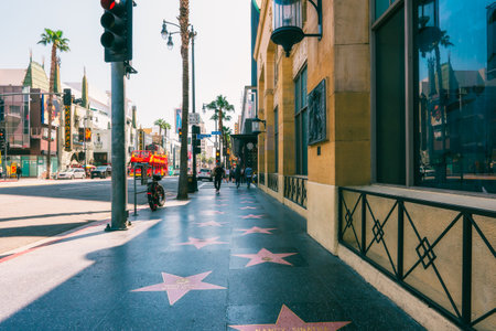 Hollywood, California, USA - April 26, 2023. Hollywood Boulevard. Look at celebrities who have...