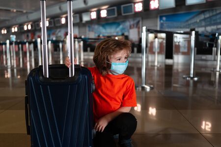 Quarantine due to coronavirus. Travel pause. When will the airport open after quarantine.の写真素材