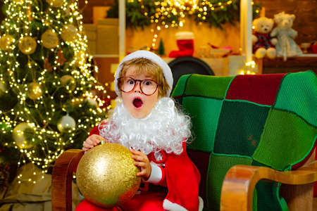 Happy child on Christmas time.の写真素材