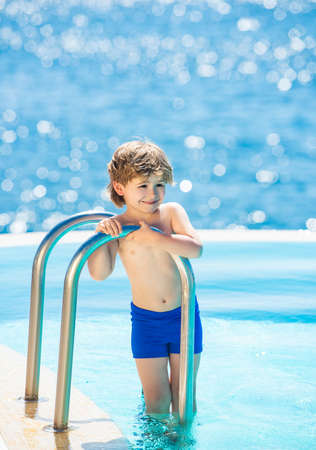 Swimming Pool Relaxation Concept. Child.の写真素材