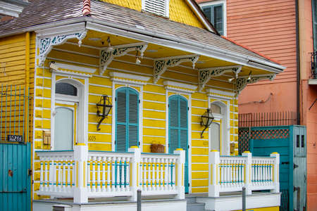 New Orleans, Louisiana, USA - JUNE, 2020: Historic building in the city New Orleans. French Quarter.の写真素材