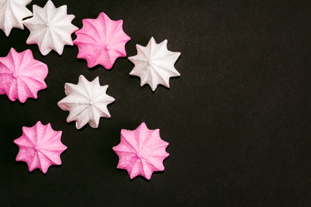 The shape of the stars in a spiral. Scattered on the textured surface.の写真素材