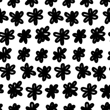 Seamless abstract black floral background. Modern Vector designのイラスト素材