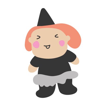 Cute Kids Character. Vector illustration kid wearing party costumesのイラスト素材