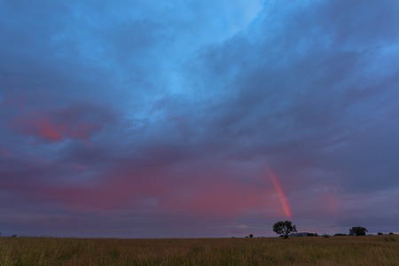 Rainbow at Sunsetの写真素材