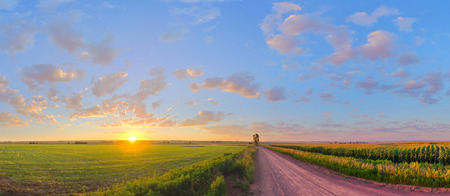 Sunset Road Panorama