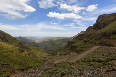 Sani Pass Zig-zagsの写真素材