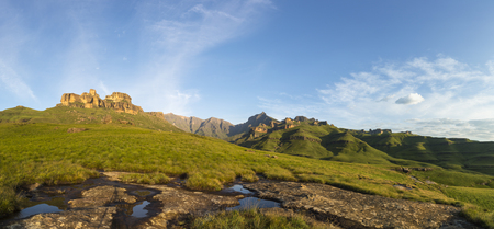 Thin clouds at Garden Castleの写真素材