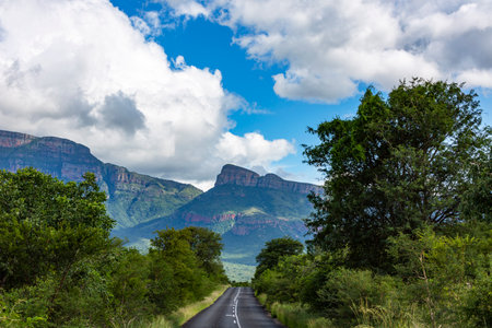 The road to the mountain Mariepskop South Africaの写真素材