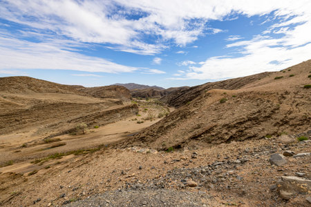 Kuiseb River Canyon in the Namib Desert Namib Naukluft NP Namibiaの写真素材