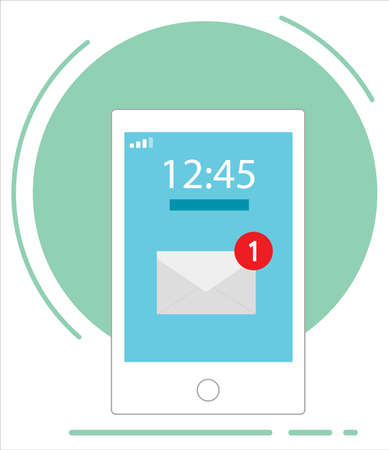 The phone received an email messageのイラスト素材
