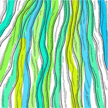 Doodle linear background. Color textured style can be used for backgrounds, printing, covers, web.のイラスト素材