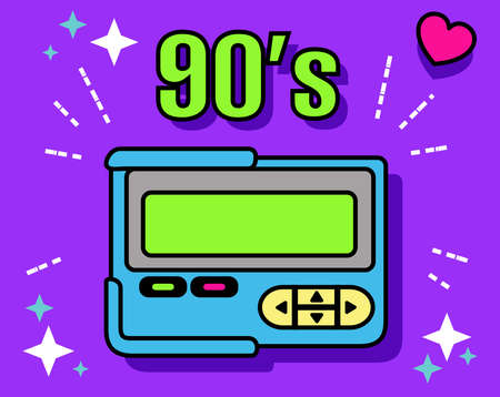 Neon retro element collection 90s. Item from 90s car. USSR.のイラスト素材