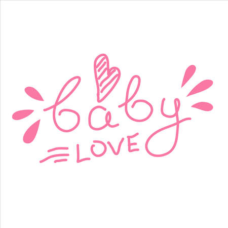 Pregnancy Announcements baby. Lettering Baby love, album elementsのイラスト素材