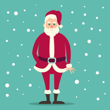 Cute Santa Claus. Christmas and New year with Santa. Vector illustrationのイラスト素材