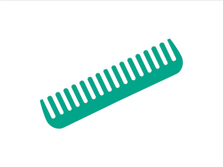 Hair Comb icon. Barber symbol silhouette isolated on white background. 
Vector illustration for Website page and mobile app design.のイラスト素材