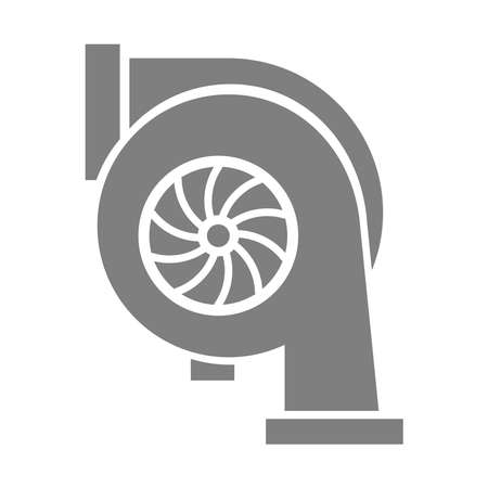 Symbol of a car Turbocharger on an isolated background. Vector illustration.のイラスト素材