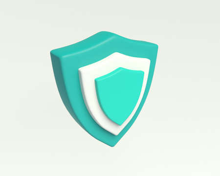 Simple Shield icon. Network security icon. VPN Virtual Private network sign.
Cyber security and privacy connection technology. Anonymous Internet. 
3d rendering illustrationの写真素材