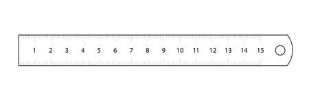 ruler. Measuring tool and instrument for high-precision measurements for school 
and business. Vector illustration isolated on white background.のイラスト素材