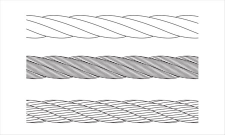 A collection of different ropes on a white background.
Isolated flat vector illustrationのイラスト素材