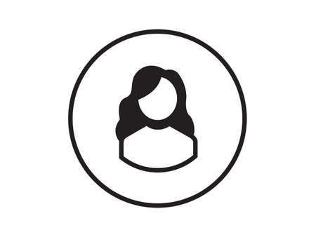 Woman User profile for site, app. Icon profile for Stream, web chatting, online meeting friends, dating site. 
Vector illustration.のイラスト素材